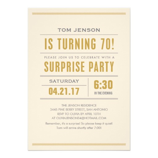 Best ideas about Surprise 70th Birthday Invitations
. Save or Pin FREE Surprise 70th Birthday Party Invitations Printable Now.