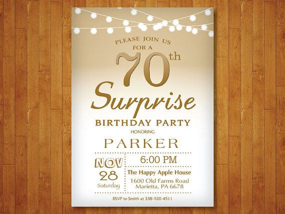 Best ideas about Surprise 70th Birthday Party Invitations
. Save or Pin 25 best ideas about 70th Birthday Invitations on Now.