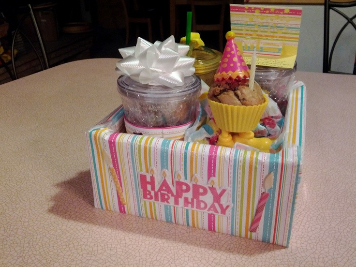 Best ideas about Teacher Birthday Gift Ideas
. Save or Pin Birthday Gift for teacher Drink cups filled with drinks Now.