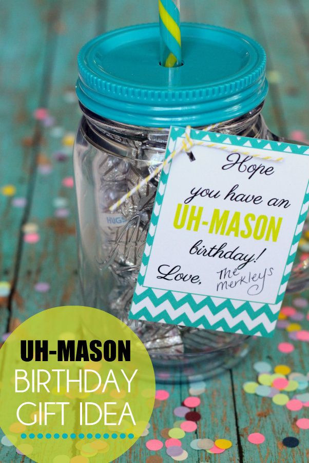 Best ideas about Teacher Birthday Gift Ideas
. Save or Pin Uh MASON Gift idea So cute and with free printable tags Now.