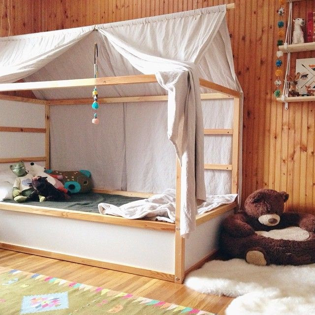 Best ideas about Toddler Bed Canopy DIY
. Save or Pin 6 Ways to Customize the Ikea Kura Bed Petit & Small Now.