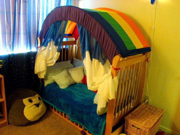 Best ideas about Toddler Bed Canopy DIY
. Save or Pin Make a Rainbow Canopy for Your Child s Room Now.