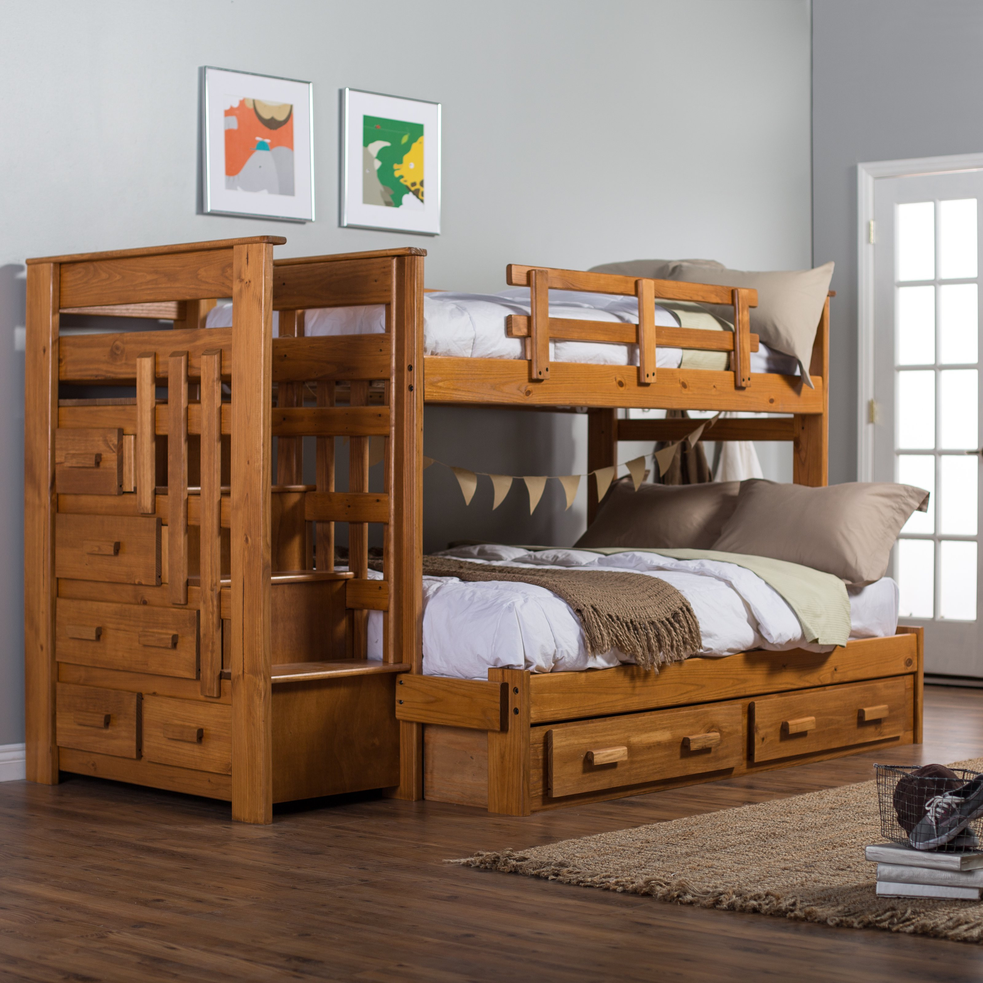 Best ideas about Twin Over Twin Bunk Bed With Stairs
. Save or Pin Twin over Full Bunk Bed with Stairs for Safety Now.