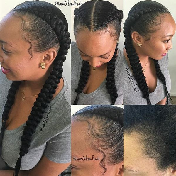 Best ideas about Two Braids Hairstyles With Weave
. Save or Pin Goddess Braids Hairstyles of Goddess Braids Now.
