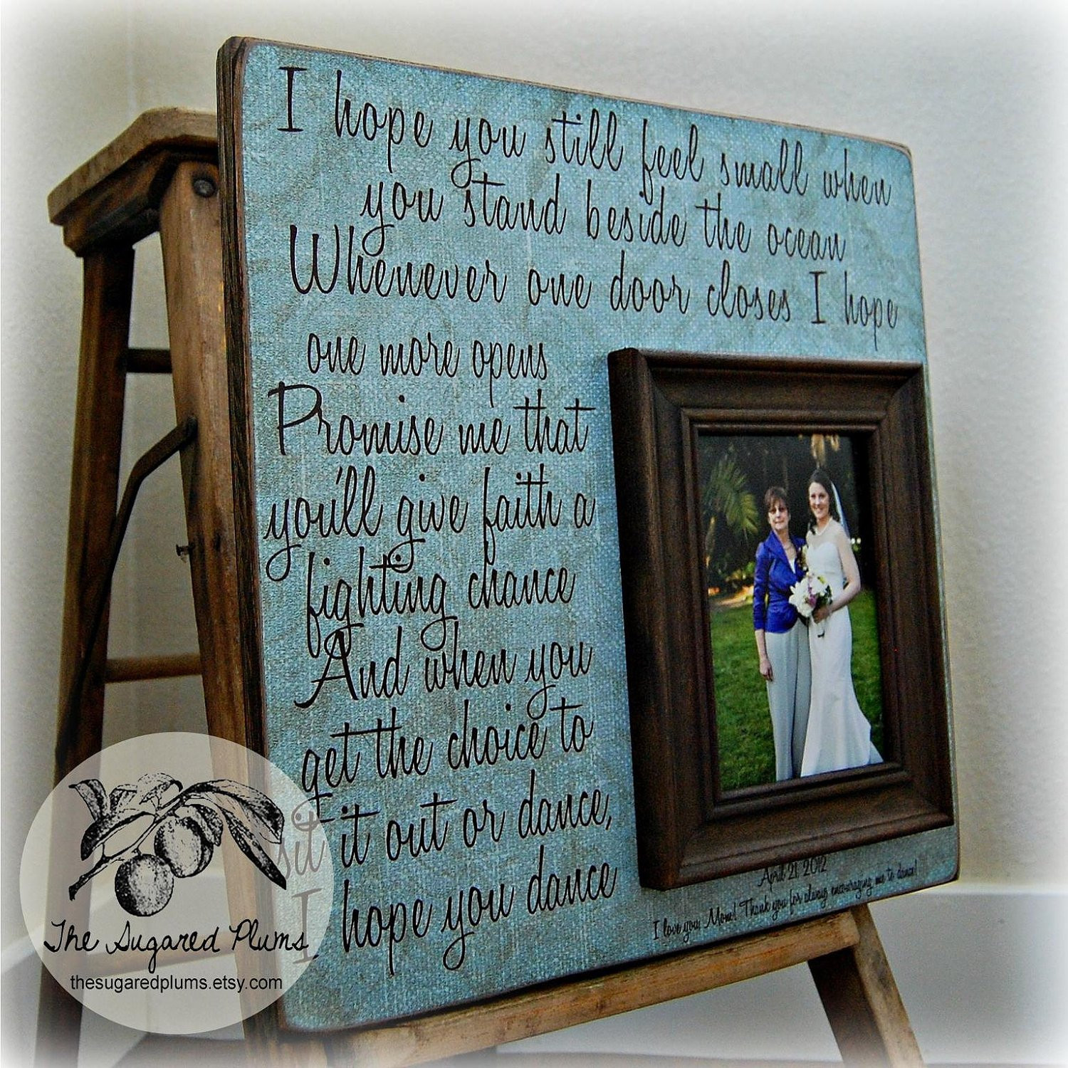 Best ideas about Unique Mother Of The Bride Gift Ideas
. Save or Pin Mother The Bride Gift Personalized Picture Frame Wedding Now.