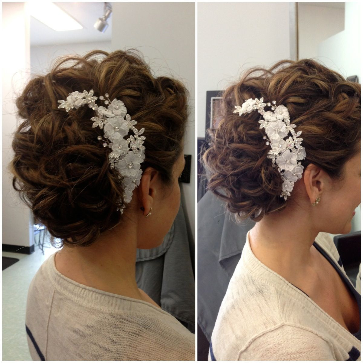 Best ideas about Updo Hairstyle Accessories
. Save or Pin Wedding hair updo hair accessories loose curls Now.