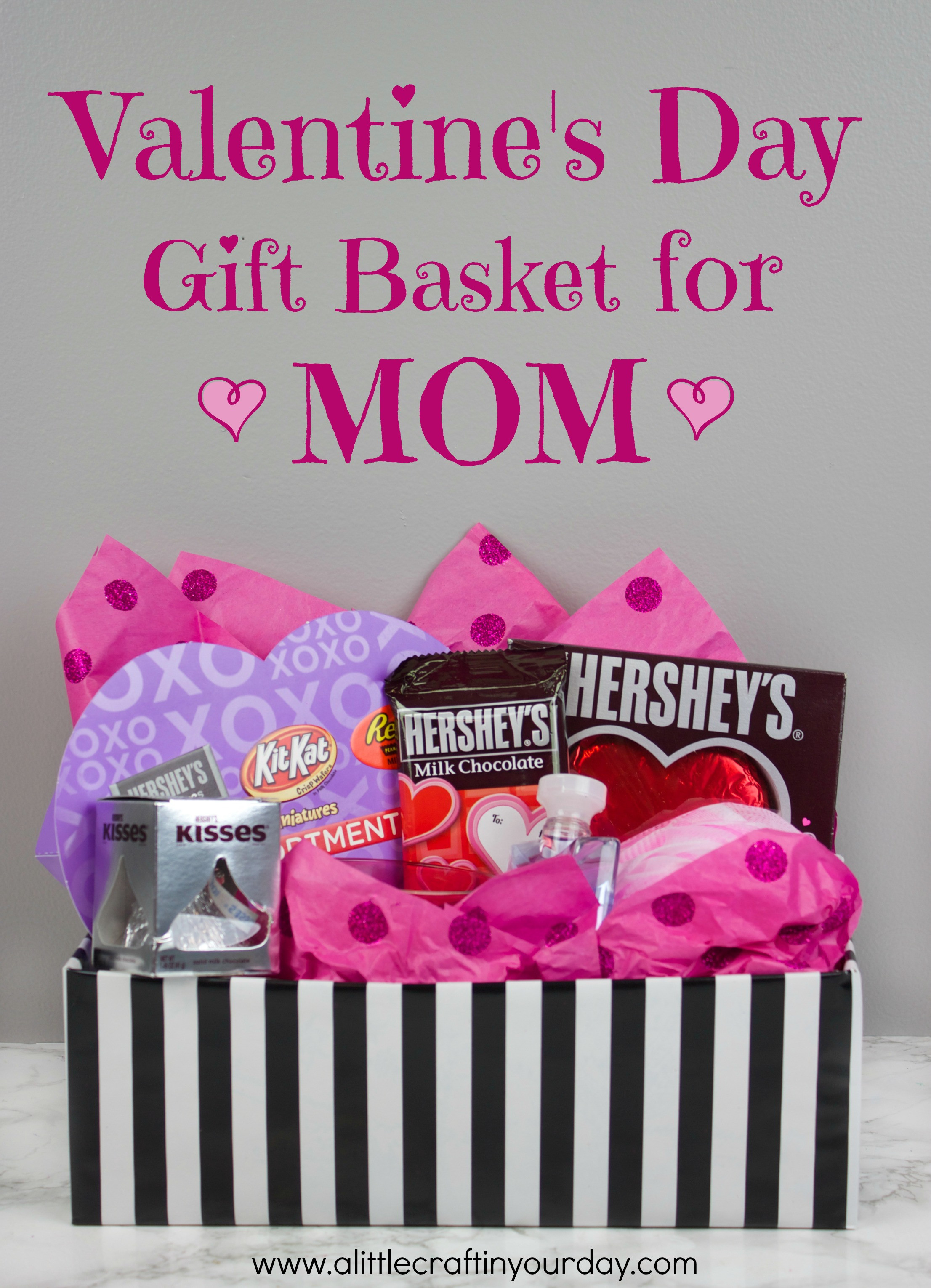 Best ideas about Valentine Gift Ideas For Mom
. Save or Pin Valentine s Day Gift Basket for Mom A Little Craft In Now.