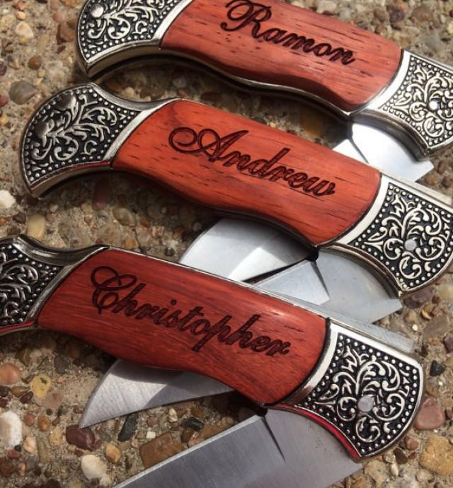 Best ideas about Wedding Party Gift Ideas For Guys
. Save or Pin 6 Personalized Knives Custom Engraved Groomsmen Gift Now.