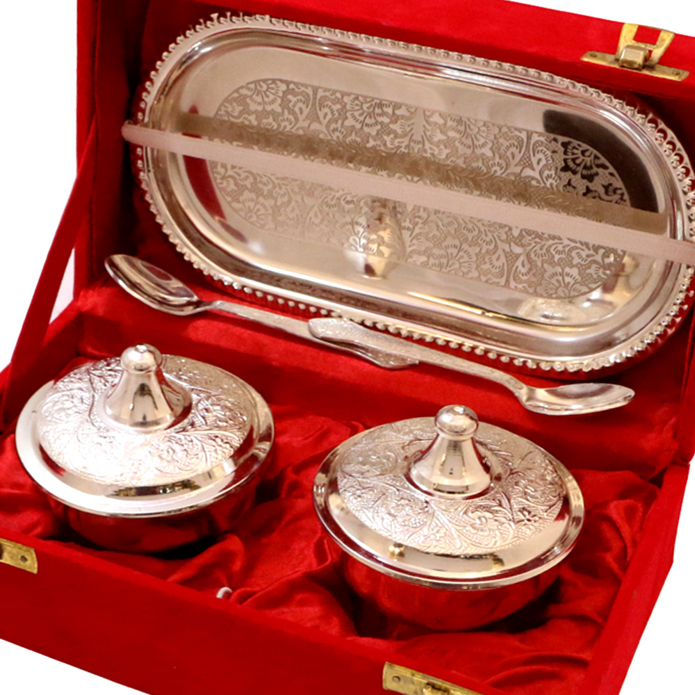 Best ideas about Wedding Return Gift Ideas Indian
. Save or Pin Buy German Silver Handcrafted Bowl Set line Now.
