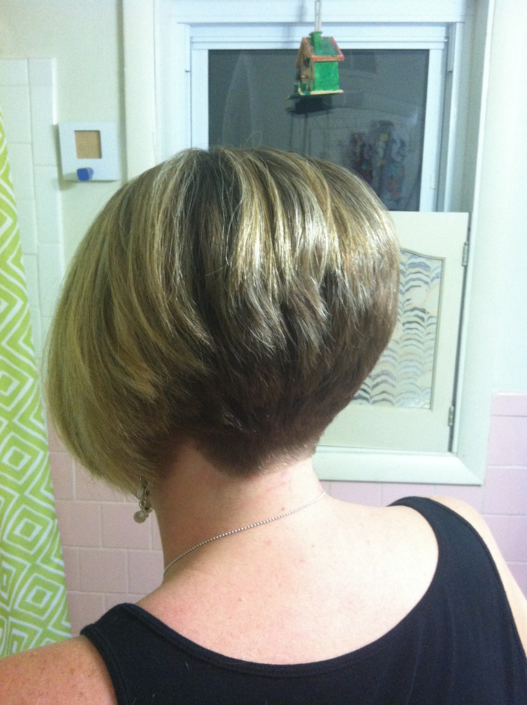 the wedge haircut back view