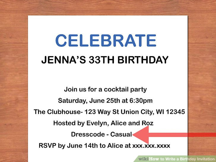 Best ideas about When To Send Out Birthday Invitations
. Save or Pin How to Write a Birthday Invitation 14 Steps with Now.