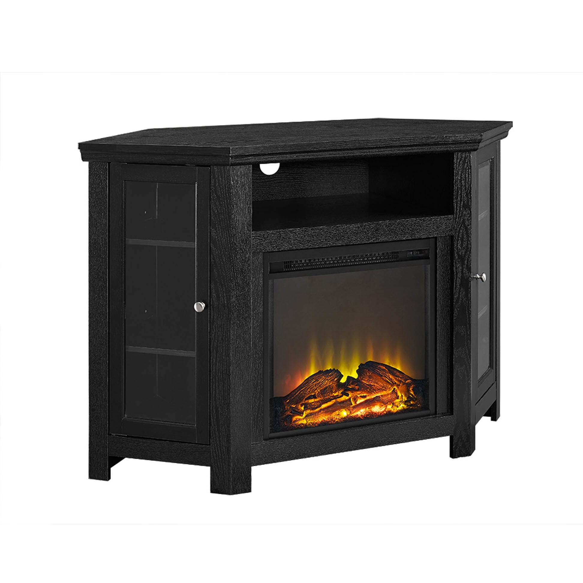 Best ideas about White Corner Fireplace Tv Stand
. Save or Pin Jackson 48 Inch Corner Fireplace TV Stand Black by Now.