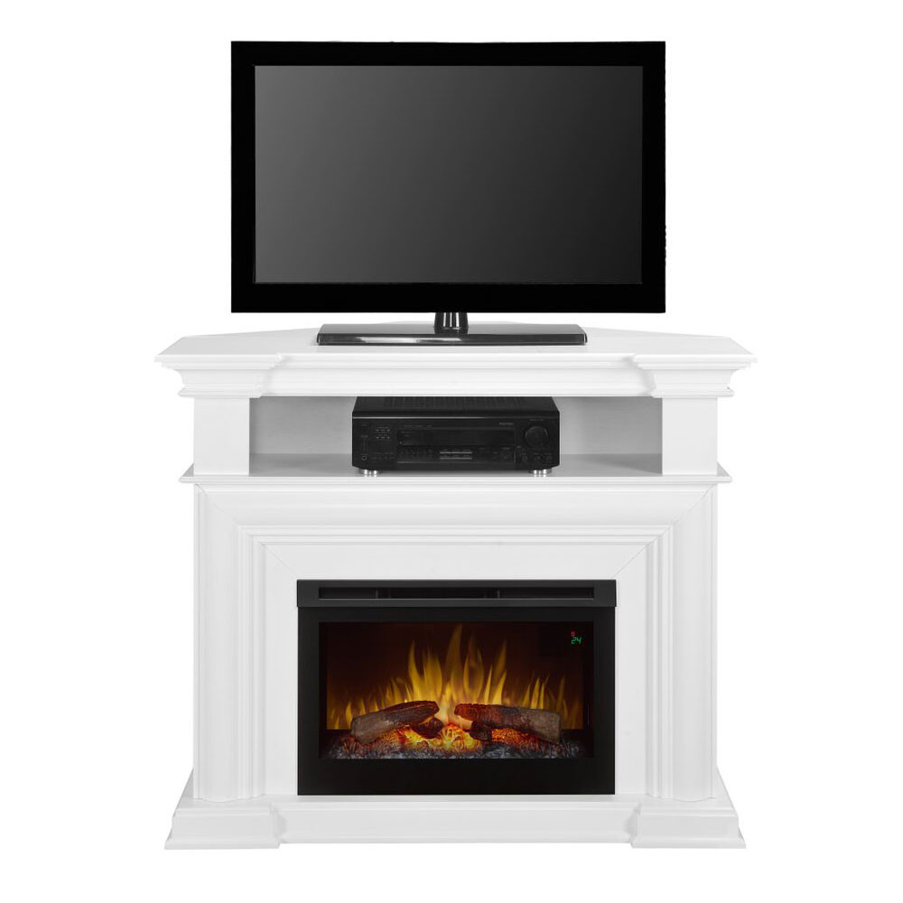 Best ideas about White Corner Fireplace Tv Stand
. Save or Pin Colleen wall or Corner Electric Fireplace Media Console in Now.