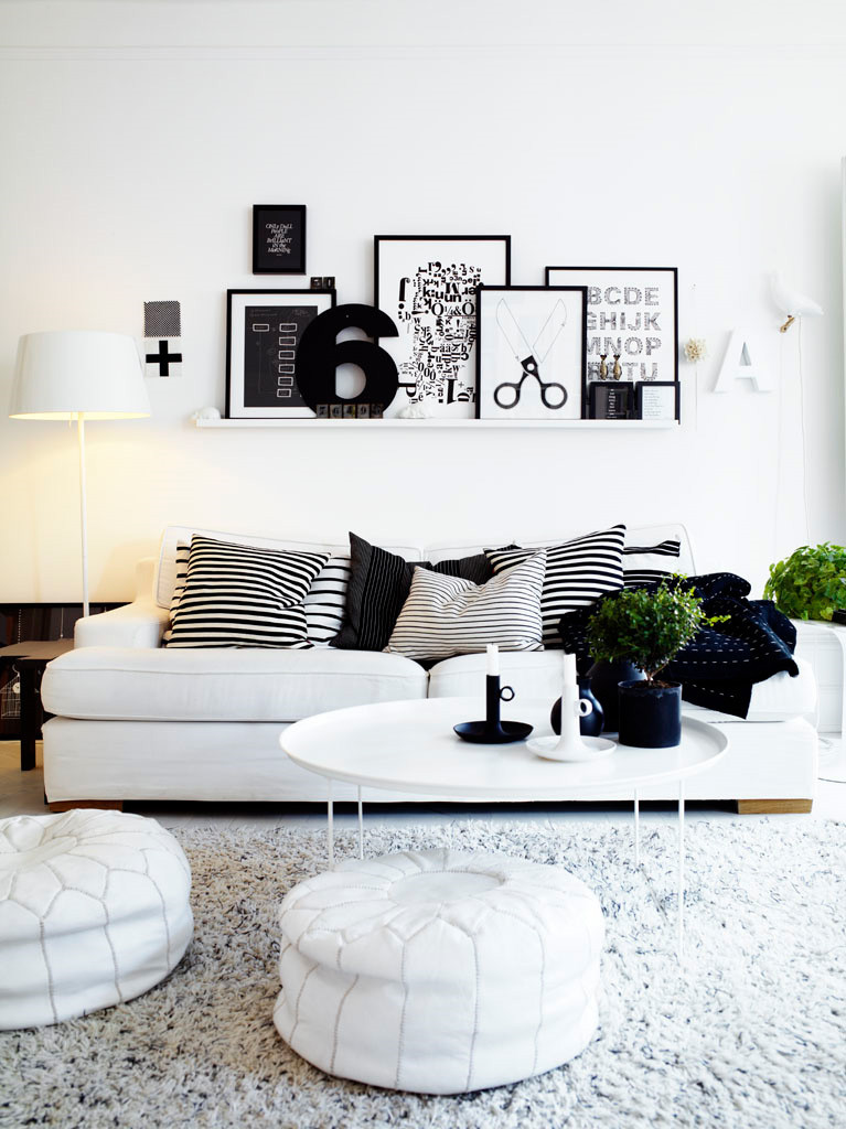 Best ideas about White Living Room
. Save or Pin Black & White Interiors Now.