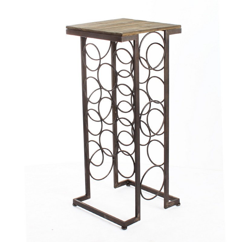 Best ideas about Wine Rack Side Table
. Save or Pin Adeco Walnut Color Wood & Iron Tall Rectangular Wine Rack Now.