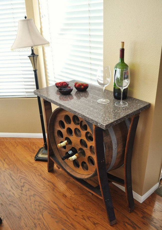 Best ideas about Wine Rack Side Table
. Save or Pin 8 Stunning Uses for Old Wine Barrels Now.