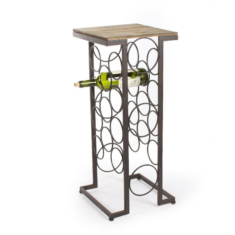 Best ideas about Wine Rack Side Table
. Save or Pin Adeco Walnut Color Wood & Iron Tall Rectangular Wine Rack Now.