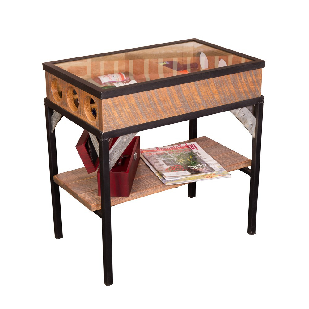 Best ideas about Wine Rack Side Table
. Save or Pin Glass Top End Table Wine Rack Napa East Wine Country Accents Now.