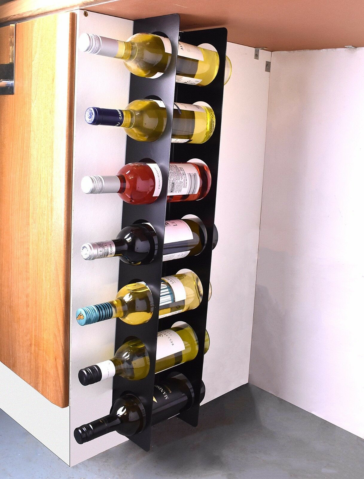 Best ideas about Wine Rack Wall Cabinet
. Save or Pin Wall Cabinet Mounted Steel Narrow Wine Rack 7 Bottle Now.