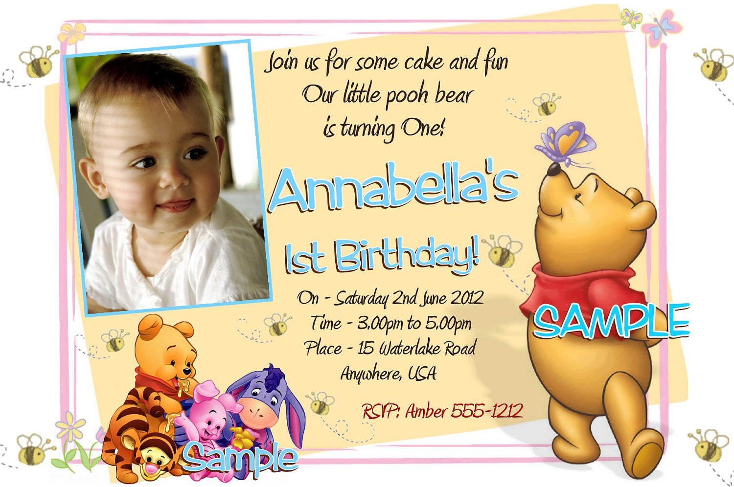 Best ideas about Winnie The Pooh Birthday Invitations
. Save or Pin 40th Birthday Ideas Winnie The Pooh Birthday Invitation Now.