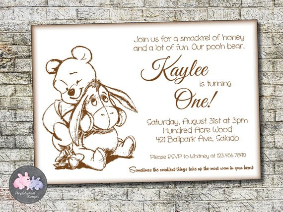 Best ideas about Winnie The Pooh Birthday Invitations
. Save or Pin Winnie the Pooh Birthday Invitation Pooh Bear Birthday Now.