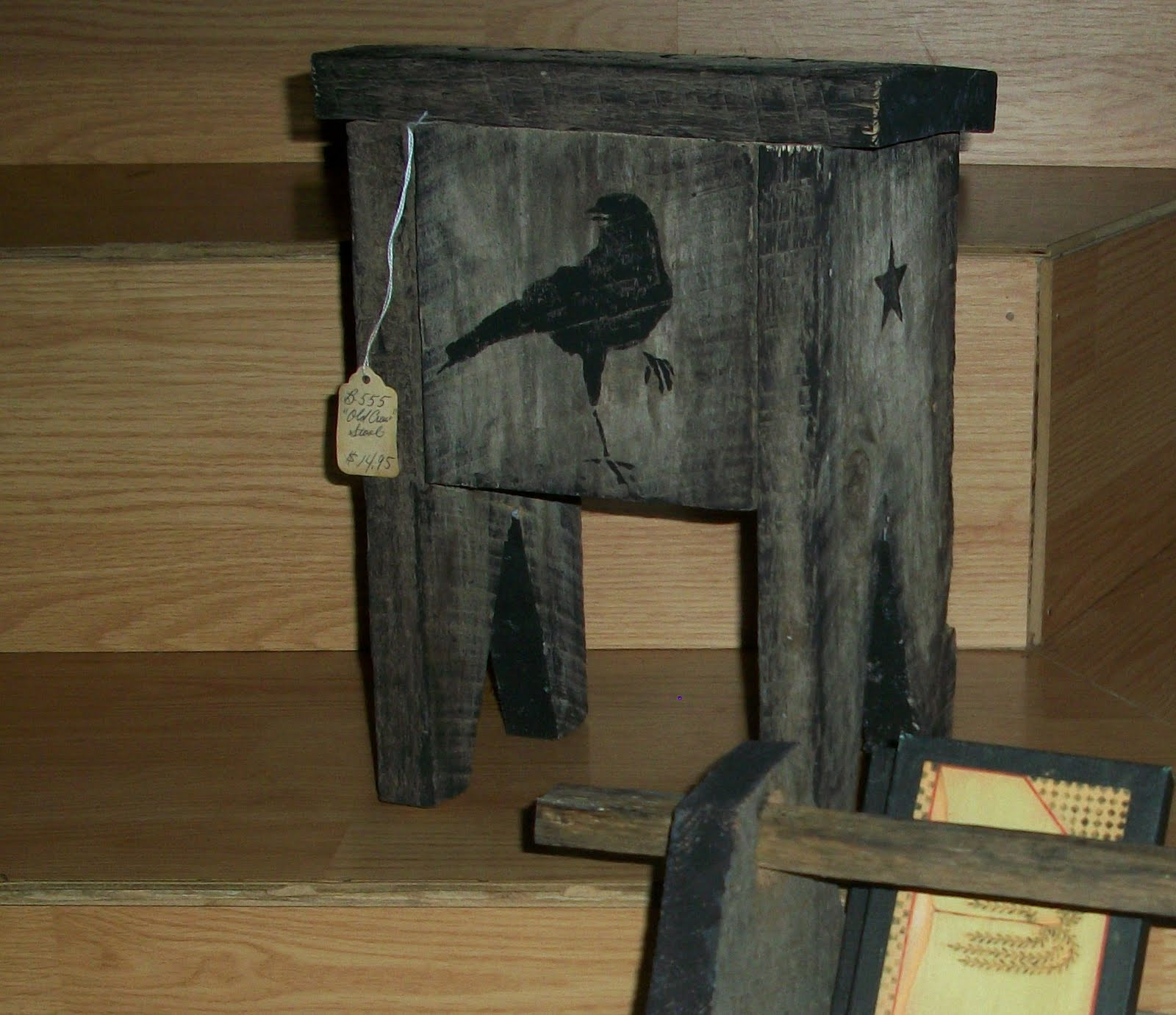 Best ideas about Wood Craft Ideas To Make . Save or Pin Booth 555 PRIMITIVE BARN WOOD STOOL with Old Crow Now.