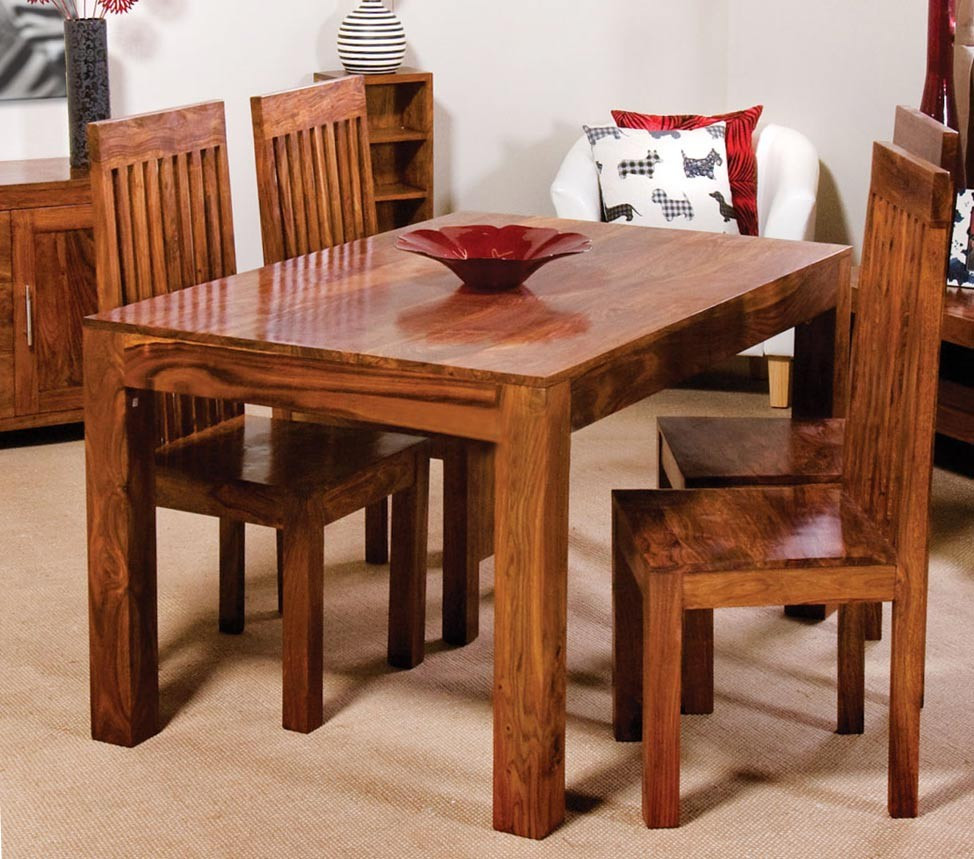 Best ideas about Wood Dining Table Set
. Save or Pin Cuba Sheesham 4 Seater Dining Set Now.