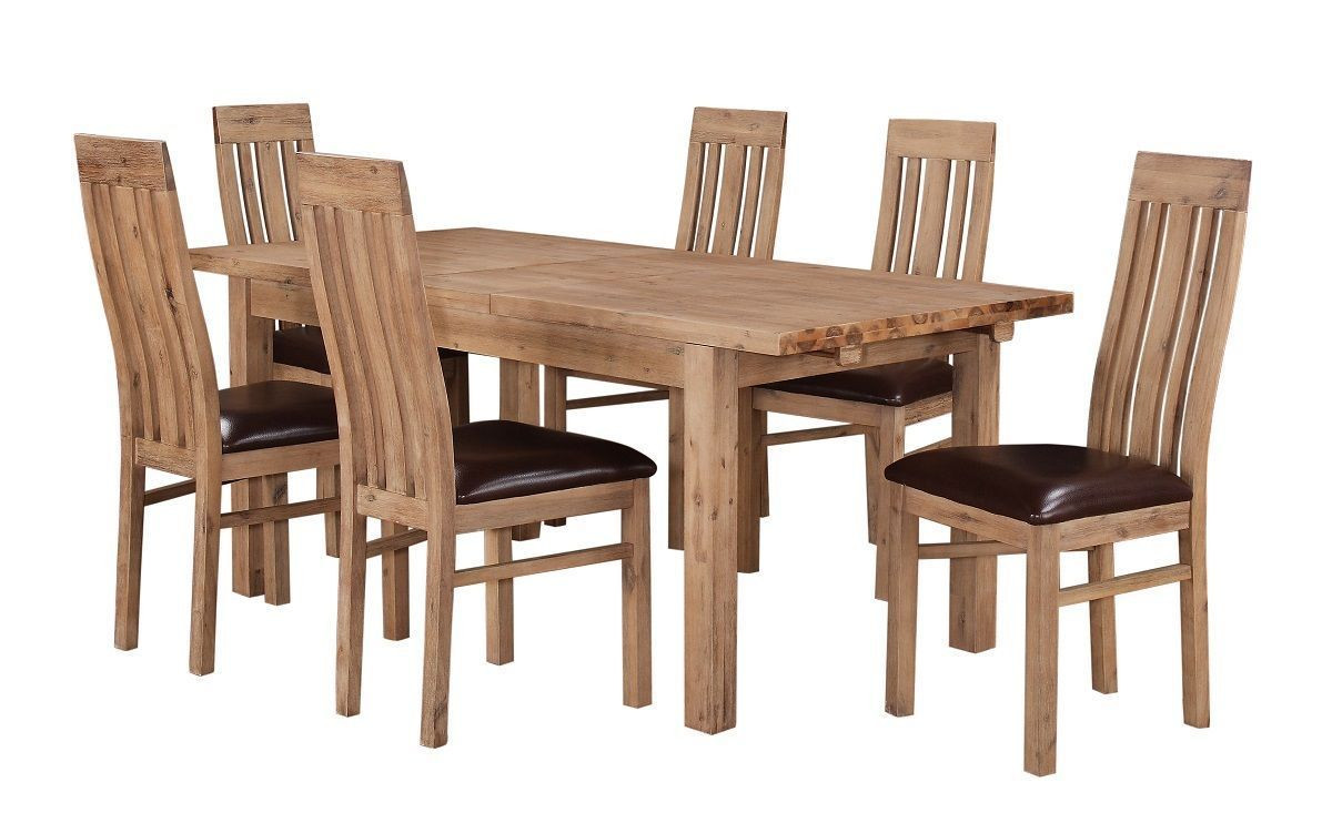 Best ideas about Wood Dining Table Set
. Save or Pin Solid Acacia Extending Wooden Dining Table & 6 Chairs Now.