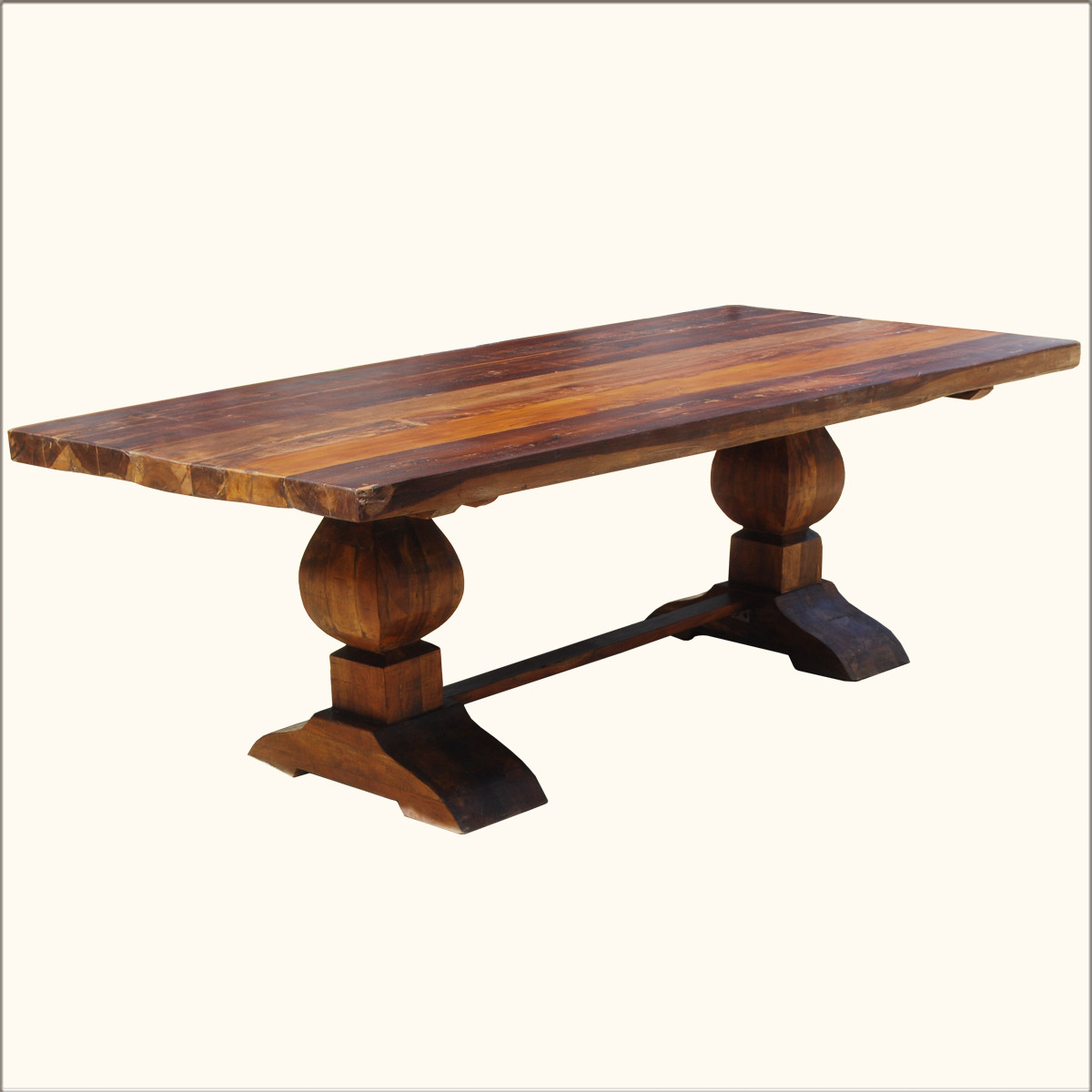 Best ideas about 10 Person Dining Table
. Save or Pin Rustic Reclaimed Wood Double Trestle Pedestal 10 Now.