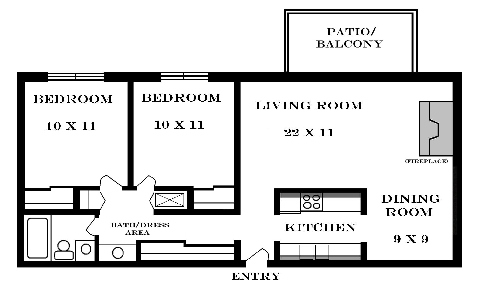 Best ideas about 2 Bedroom Apartment Floor Plans
. Save or Pin Lawrence Apartments Now.