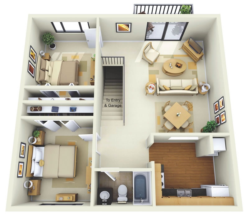 Best ideas about 2 Bedroom Apartment Floor Plans
. Save or Pin 2 Bedroom Apartment House Plans Now.