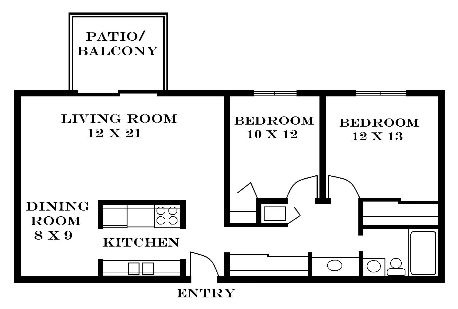 Best ideas about 2 Bedroom Apartment Floor Plans
. Save or Pin Modern House Plans 2 Bed Floor Plan Log Cabin Master Now.