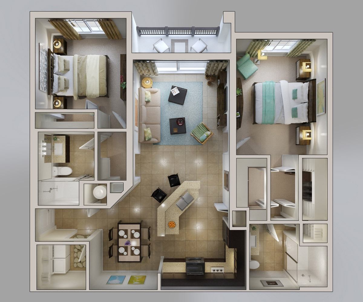 Best ideas about 2 Bedroom Apartment Floor Plans
. Save or Pin 2 Bedroom Apartment House Plans Now.