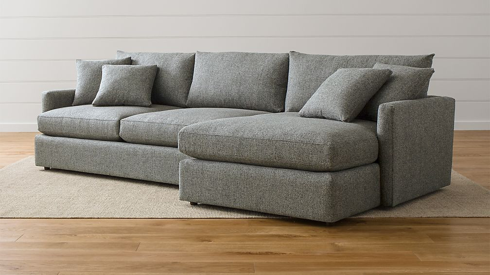 Best ideas about 2 Piece Sectional Sofa
. Save or Pin Lounge II Light Grey Fabric Sectional Sofa Now.