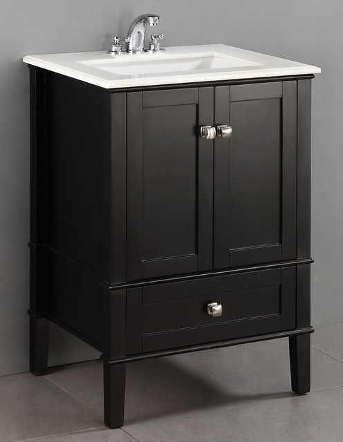 Best ideas about 24 Inch Bathroom Vanity With Drawers
. Save or Pin Windham Black 24 inch Bath Vanity with 2 Doors Bottom Now.