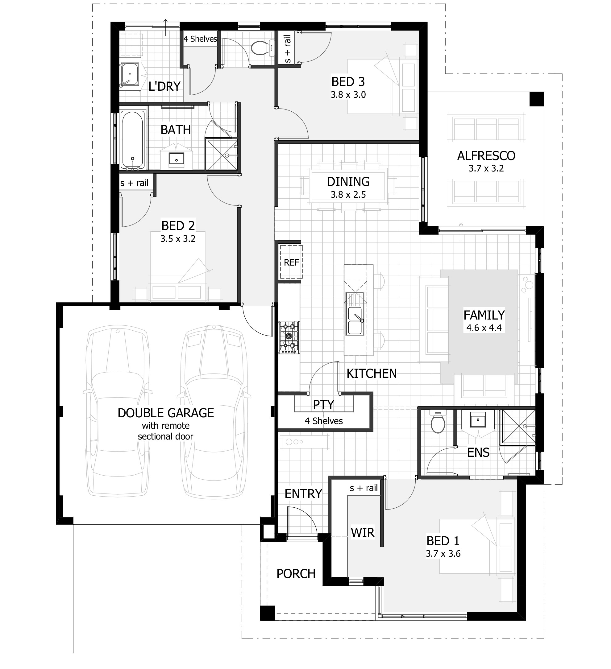 Best ideas about 3 Bedroom Floor Plans
. Save or Pin 3 Bedroom House Plans & Home Designs Now.