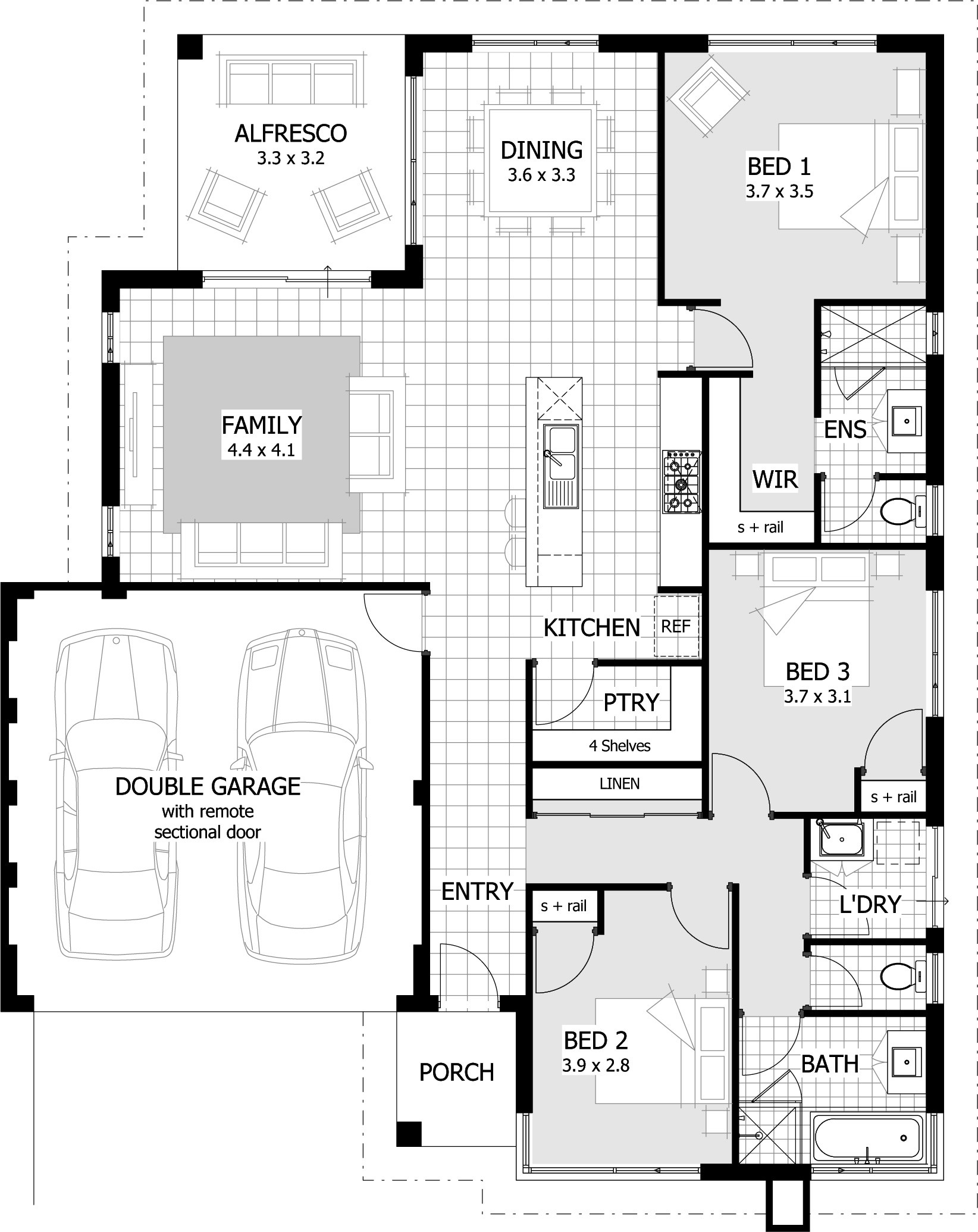 Best ideas about 3 Bedroom House Floor Plans
. Save or Pin 3 Bedroom House Plans & Home Designs Now.