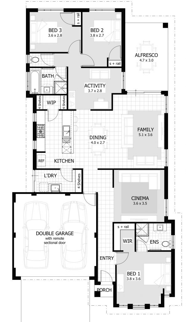 Best ideas about 3 Bedroom House Floor Plans
. Save or Pin Beautiful Unique 3 Bedroom House Plans New Home Plans Design Now.