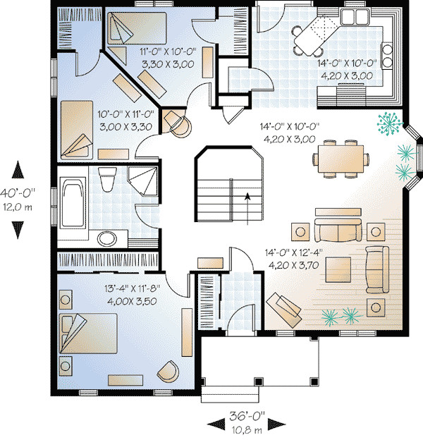 Best ideas about 3 Bedroom House Floor Plans
. Save or Pin Economical Three Bedroom House Plan DR Now.