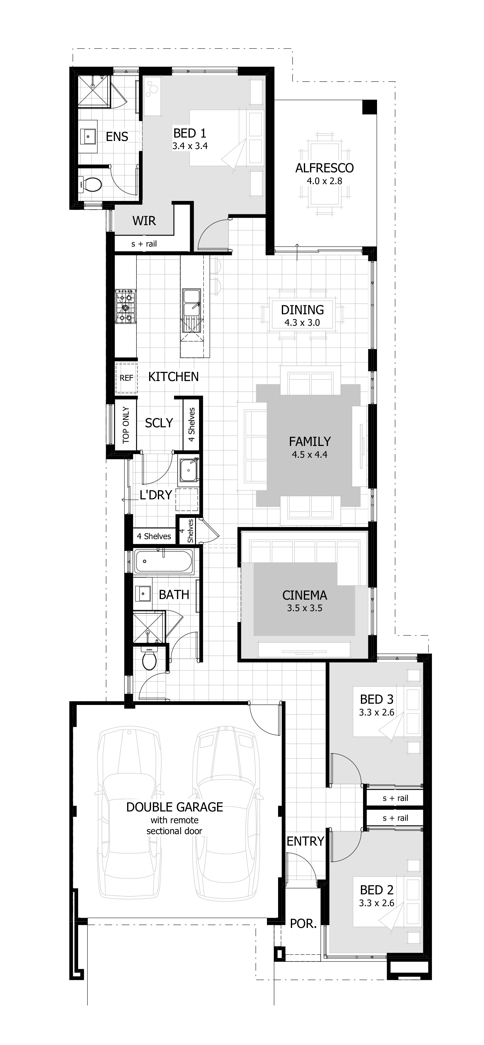 Best ideas about 3 Bedroom House Floor Plans
. Save or Pin 3 Bedroom House Plans & Home Designs Now.