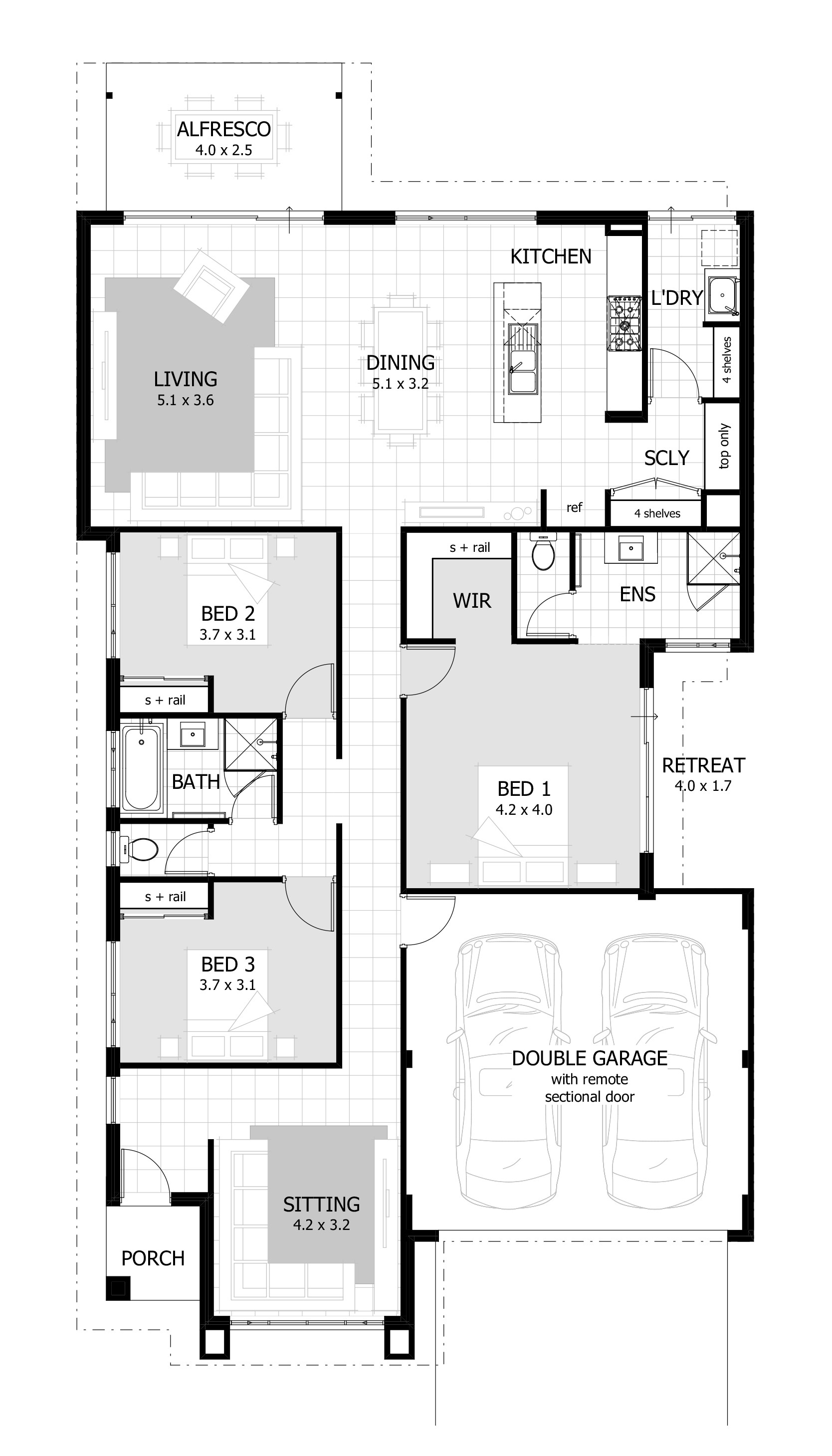 Best ideas about 3 Bedroom House Floor Plans
. Save or Pin 3 Bedroom House Plans & Home Designs Now.