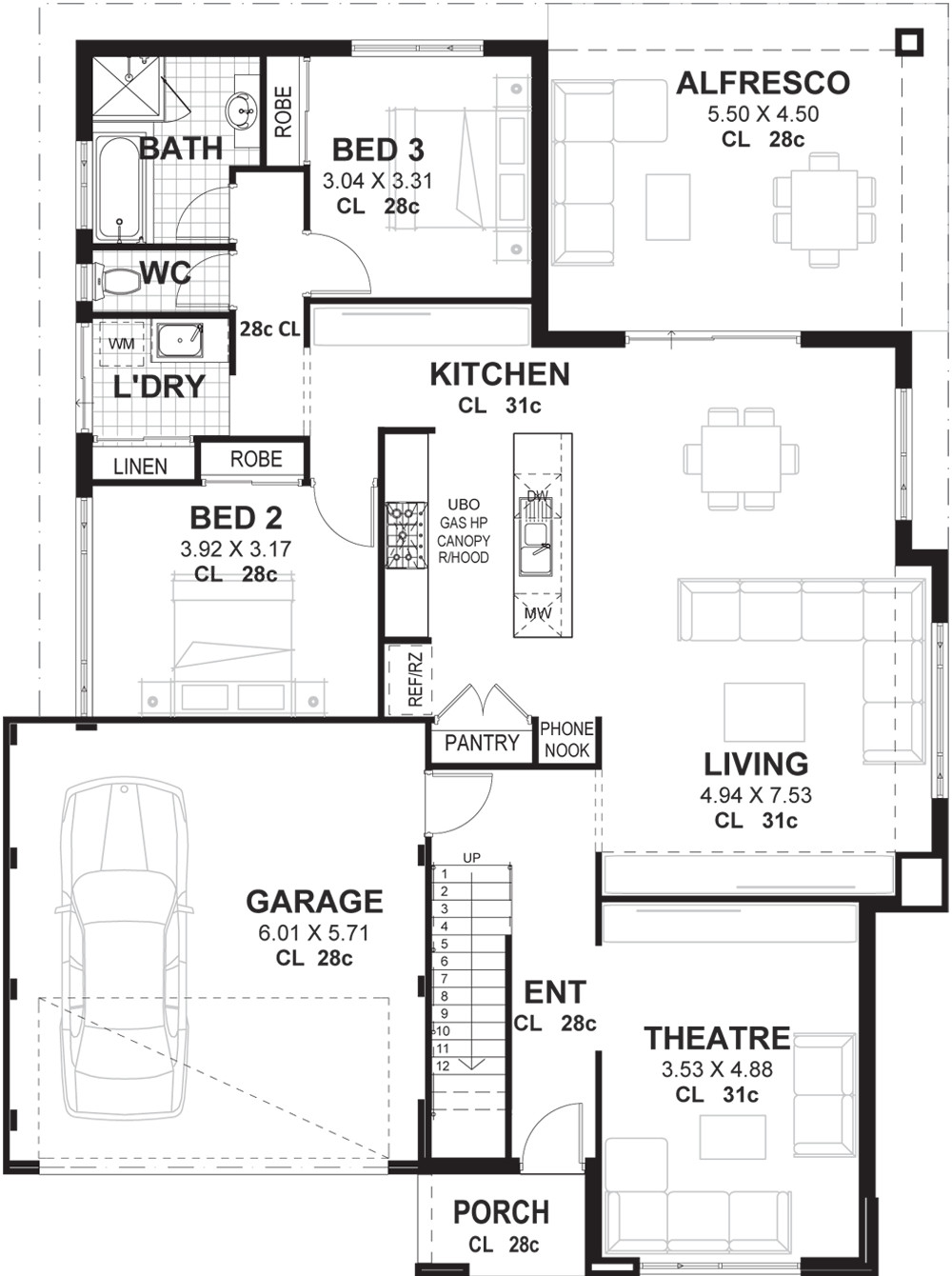 Best ideas about 3 Bedroom House Floor Plans
. Save or Pin 3 Bedroom 2 Storey Home Designs Perth Now.