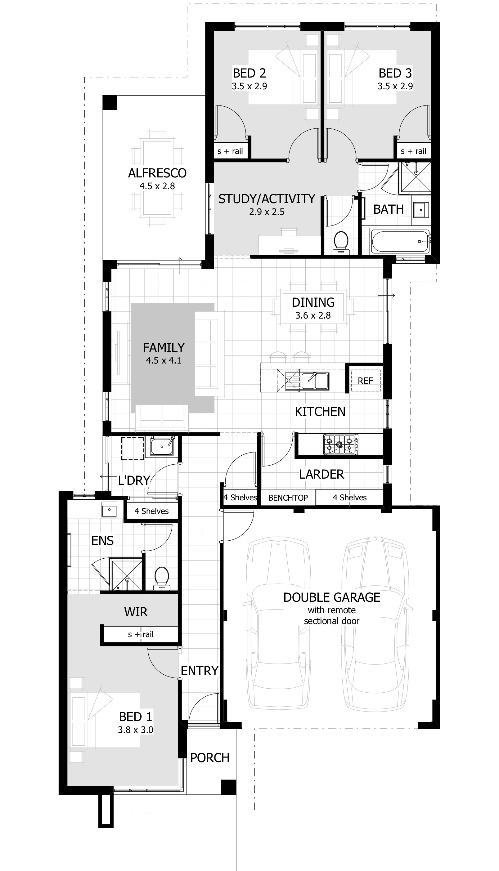 Best ideas about 3 Bedroom House Floor Plans
. Save or Pin 3 Bedroom House Plans & Home Designs Now.