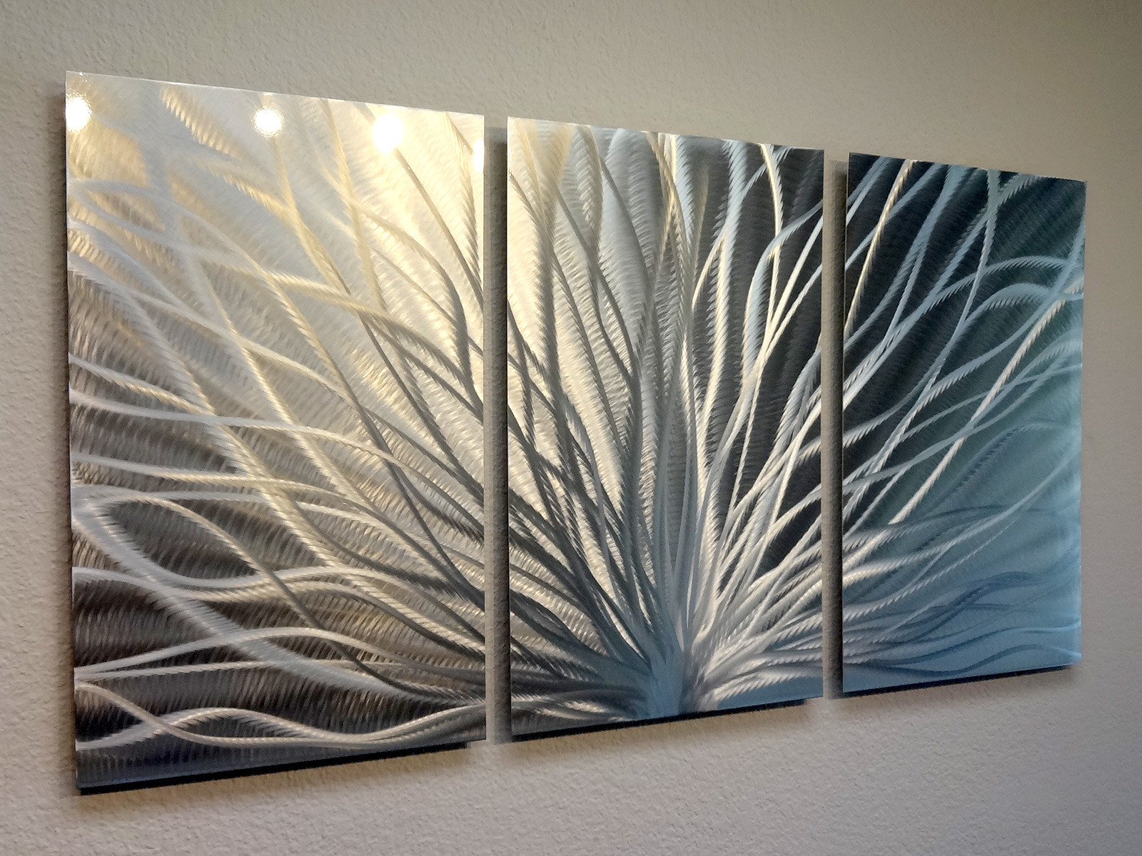 Best ideas about 3 Panel Wall Art . Save or Pin Radiance 3 Panel Metal Wall Art Abstract Contemporary Now.