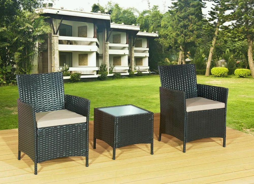 Best ideas about 3 Piece Patio Set
. Save or Pin 3 Piece Rattan Garden Furniture Outdoor Patio Set Chairs Now.