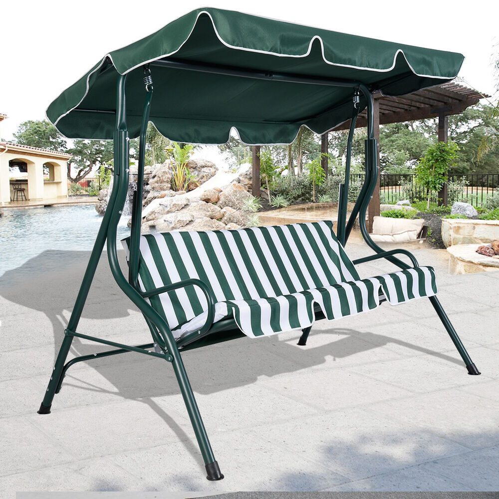 Best ideas about 3Person Patio Swing
. Save or Pin Green Outdoor Patio Swing Canopy 3 Person Awning Yard Now.