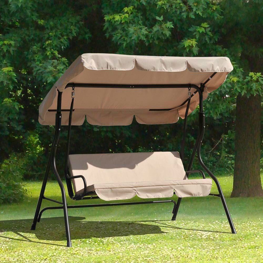 Best ideas about 3Person Patio Swing
. Save or Pin Sunjoy L DNC373PST 3 Person Duet Steel Polyester Patio Now.