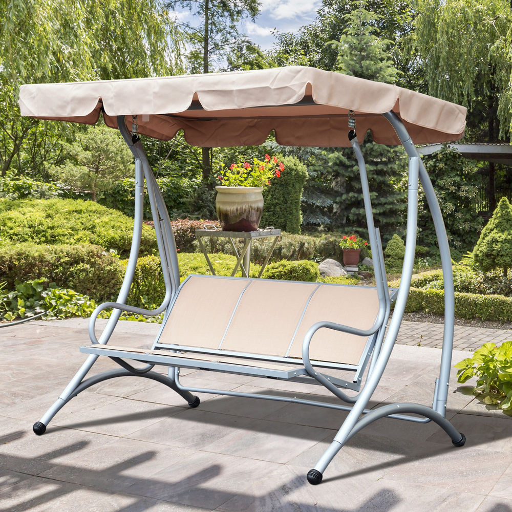 Best ideas about 3Person Patio Swing
. Save or Pin 3 Person Outdoor Swing Seat Patio Hammock Furniture Bench Now.