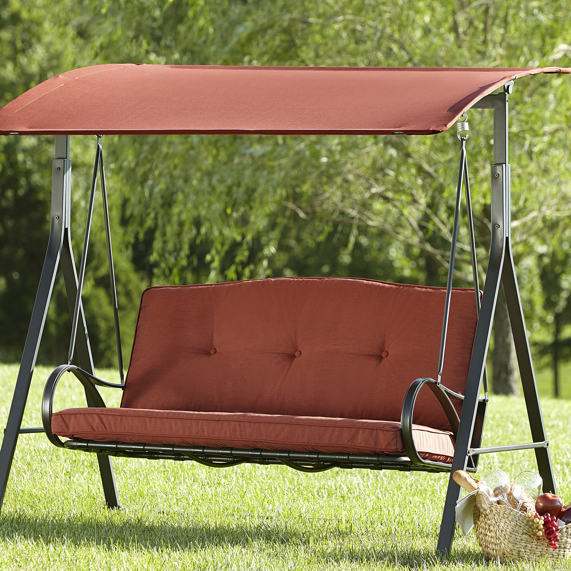 Best ideas about 3Person Patio Swing
. Save or Pin Grand Resort Oak Hill 3 Person Swing Outdoor Living Now.