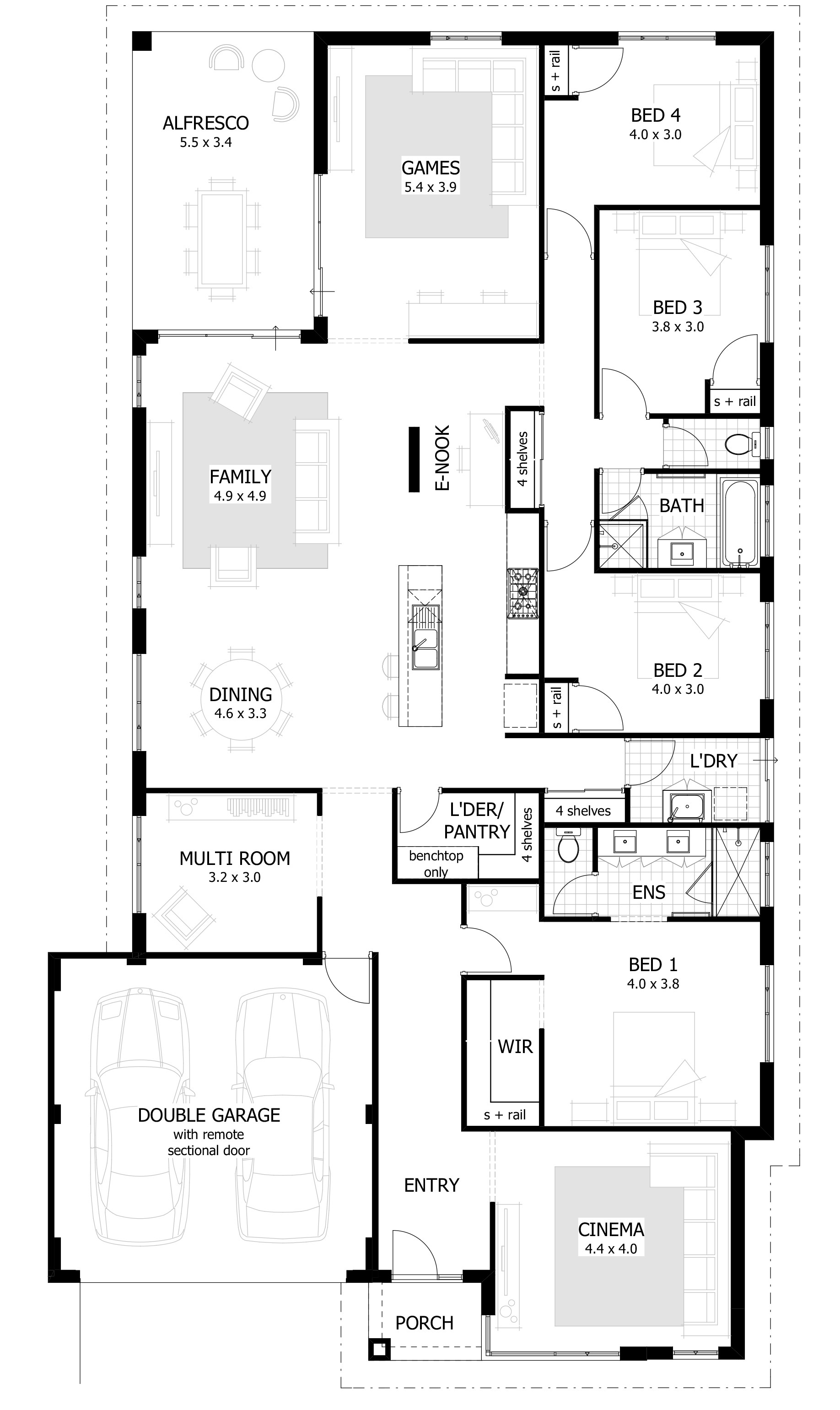 Best ideas about 4 Bedroom Floor Plans
. Save or Pin 4 Bedroom House Plans & Home Designs Now.